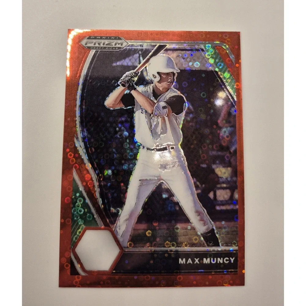 2021 Prizm Draft Picks Max Muncy #PDP25 Red‎ Disco /99